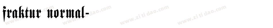 fraktur normal字体转换